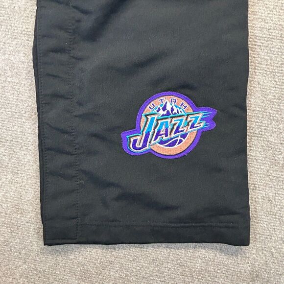 Utah Jazz Team Issue Warm Up Tearaway Pants Size 40 Black Champion Lined 33" - Picture 4 of 16